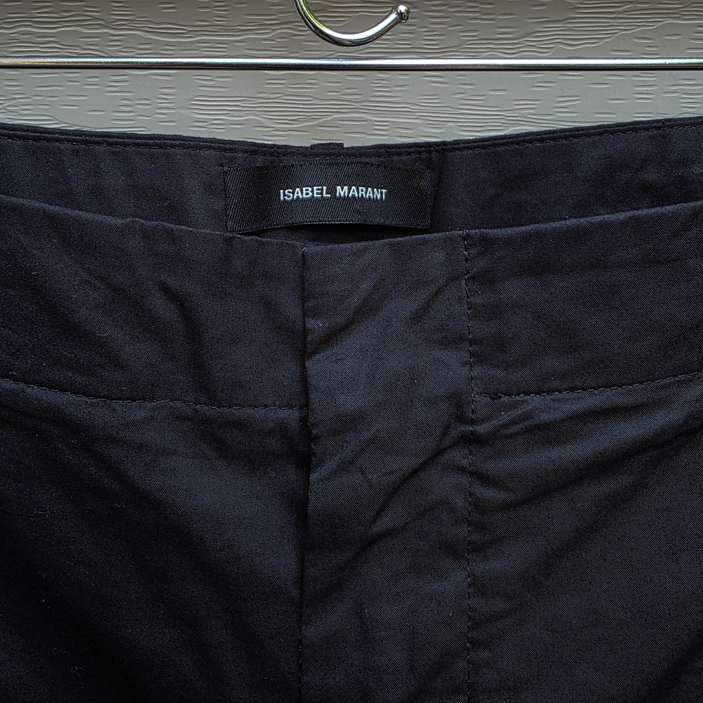 Isabel Marant Pants Women IT 36 (W30xL28) Black Lightweight Cotton Quiet‎ Luxury - Picture 2 of 6